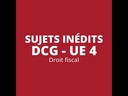 Sujets DCG inédits